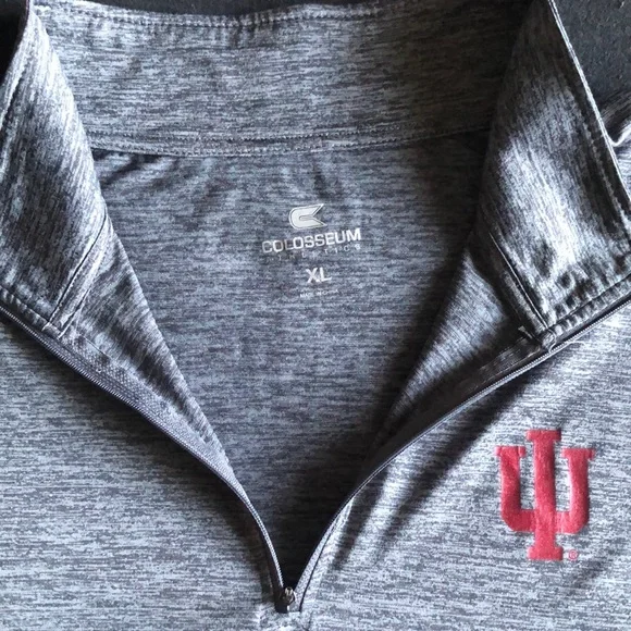 Indiana Hoosiers Heathered Gray Earth First Raglan Quarter-Zip Windshirt - Picture 3 of 6